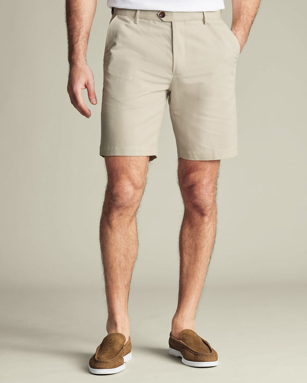Cotton Linen Shorts - Stone