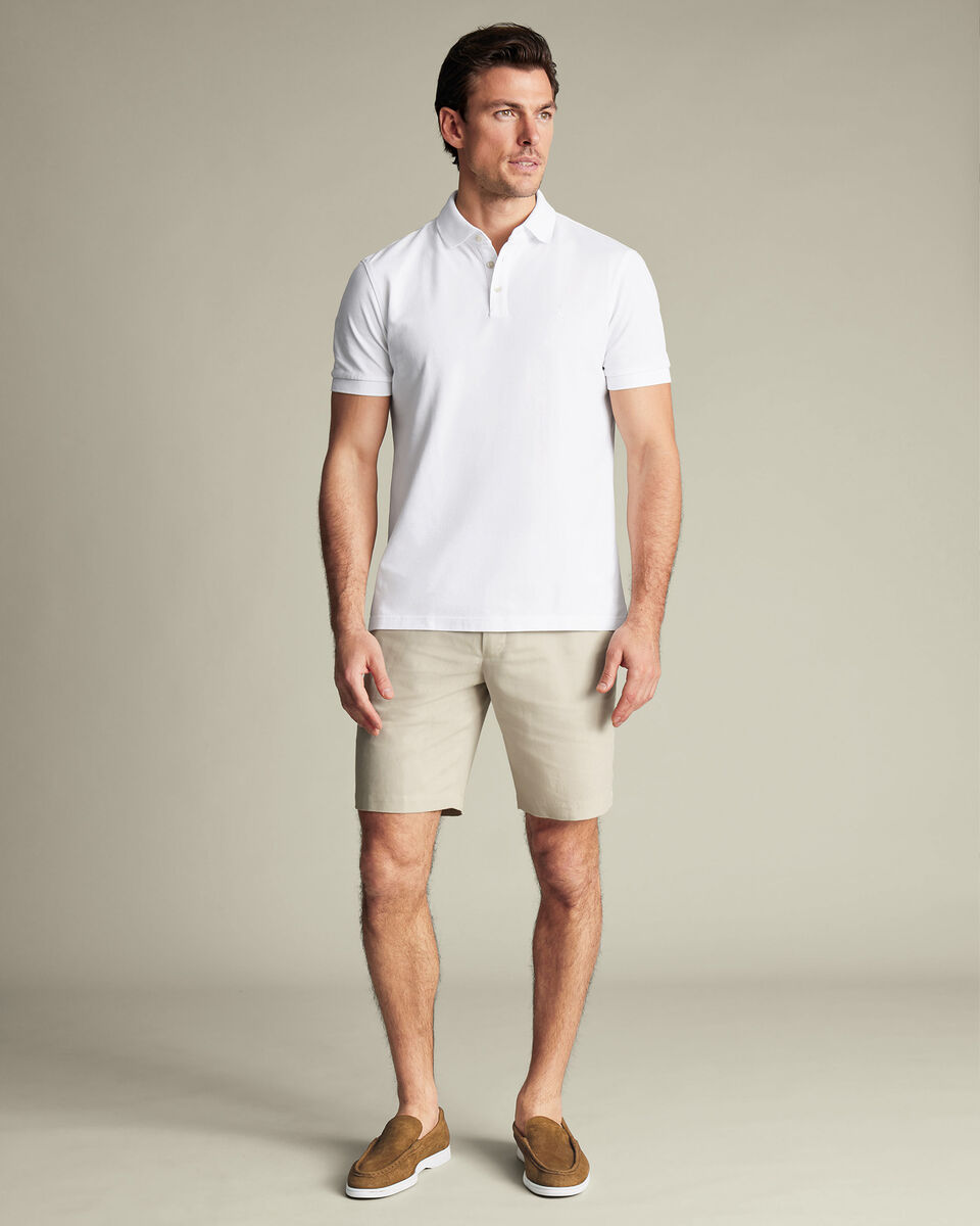 Cotton Linen Shorts - Stone