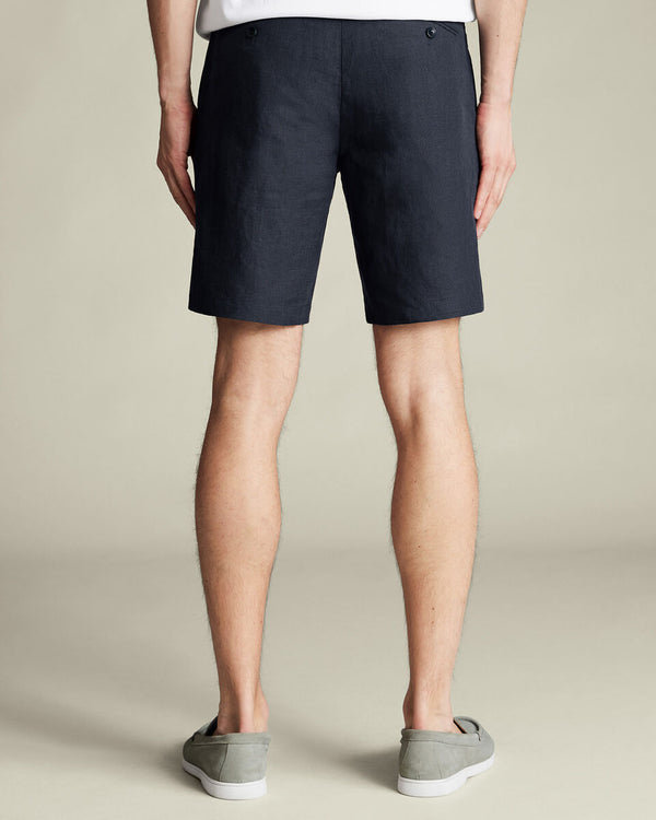Pure Linen Shorts - Dark Navy