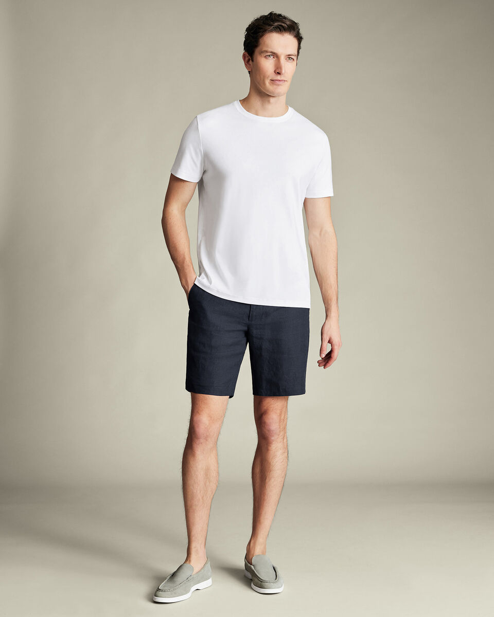 Pure Linen Shorts - Dark Navy