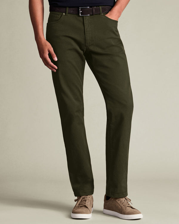 5 Pocket Pants - Forest Green