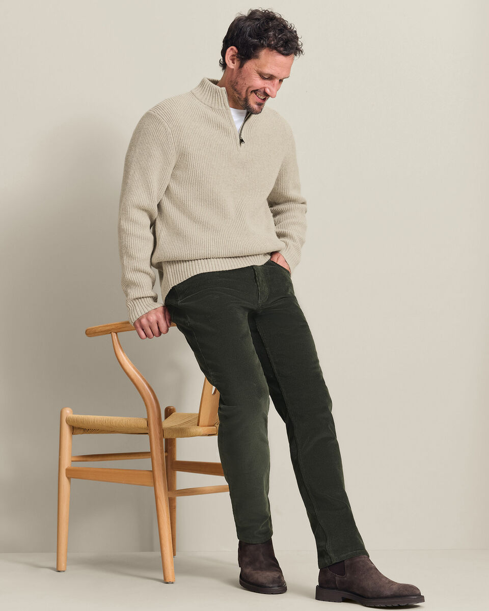 Corduroy 5 Pocket Pants - Forest Green Main image