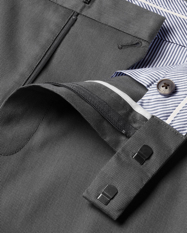 Smart Texture Pants - Charcoal Gray