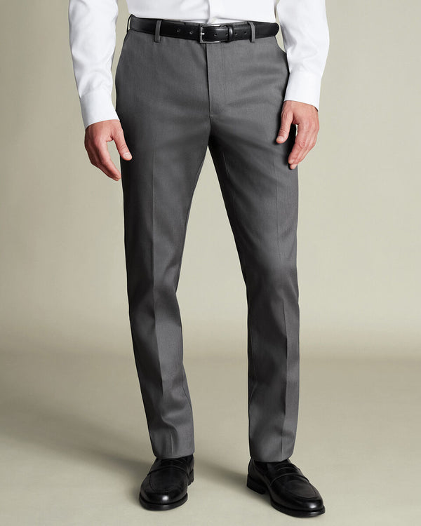 Smart Texture Pants - Charcoal Gray