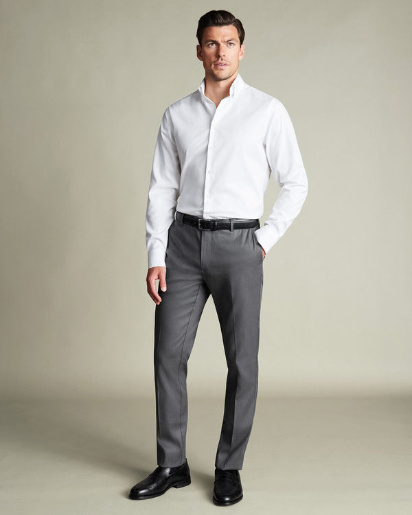 Smart Texture Pants - Charcoal Gray