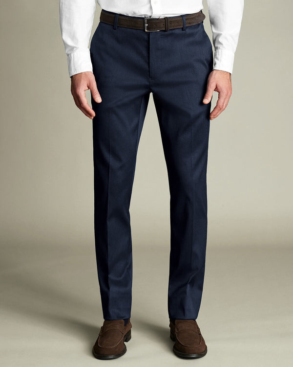 Smart Texture Pants - Denim Blue