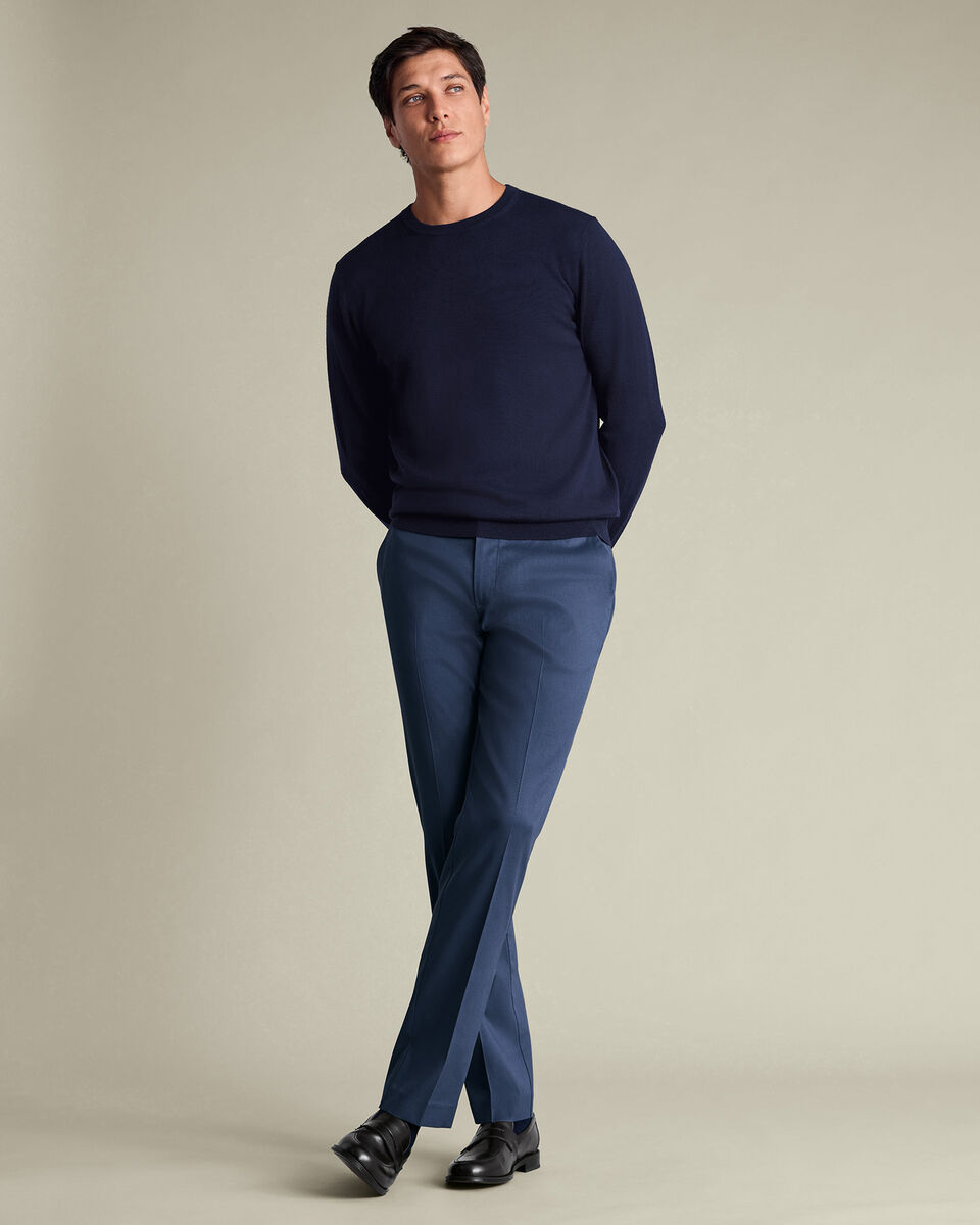Smart Texture Pants – Indigo Blue