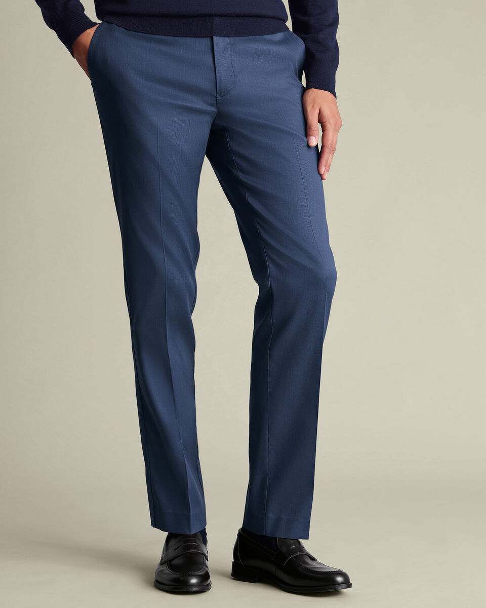 Smart Texture Pants – Indigo Blue