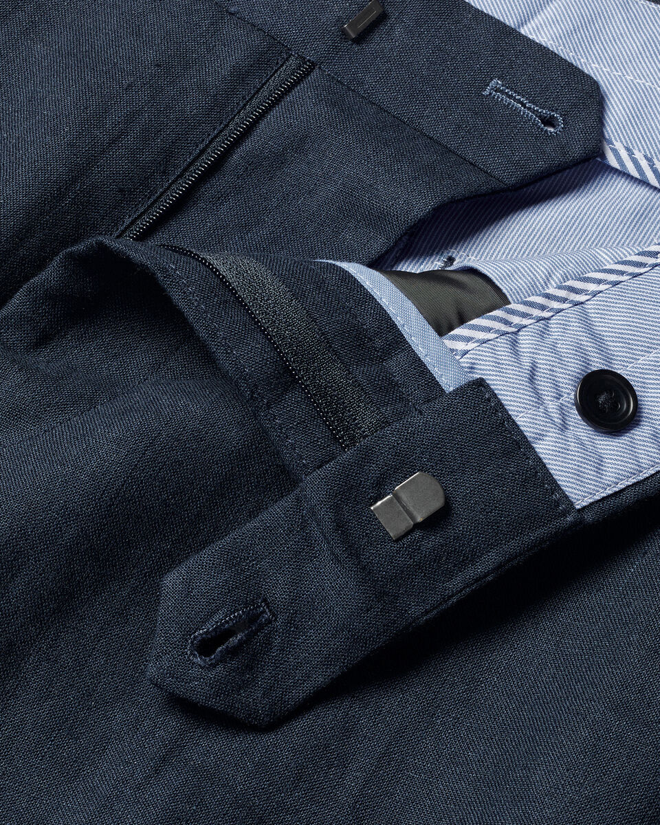 Pure Linen Pants - Dark Navy