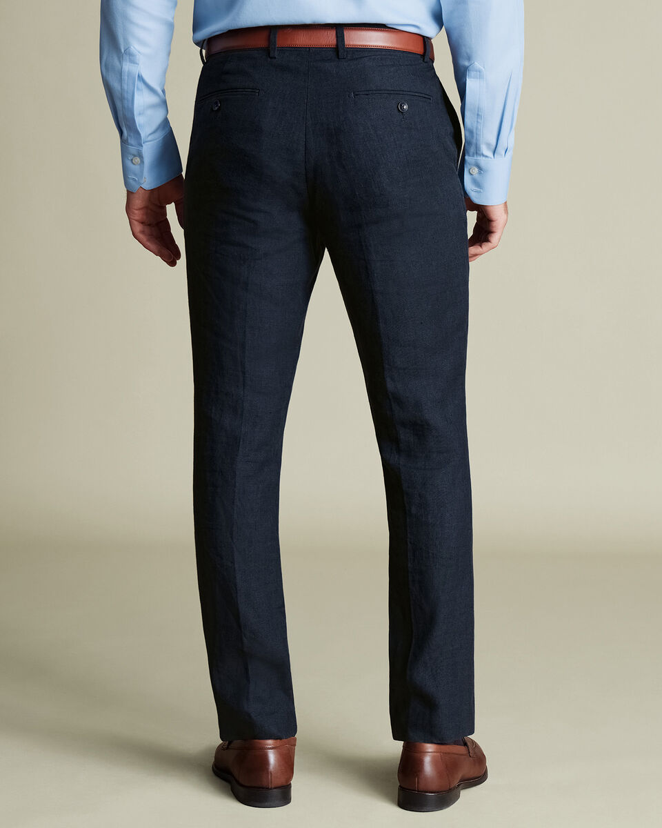 Pure Linen Pants - Dark Navy