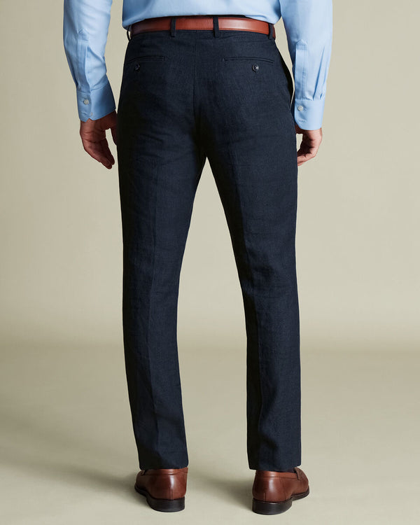 Pure Linen Pants - Dark Navy