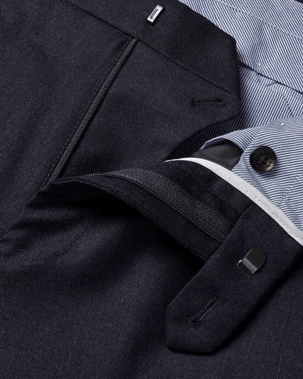 Wool Stretch Pants - Navy