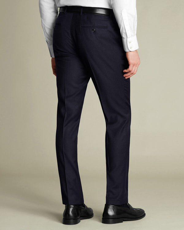 Wool Stretch Pants - Navy