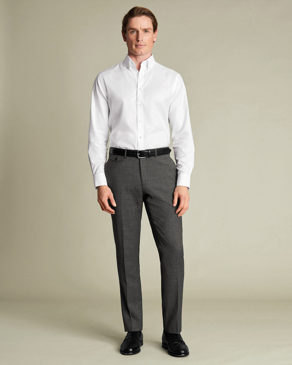 Wool Stretch Puppytooth Pants - Slate Gray Main image