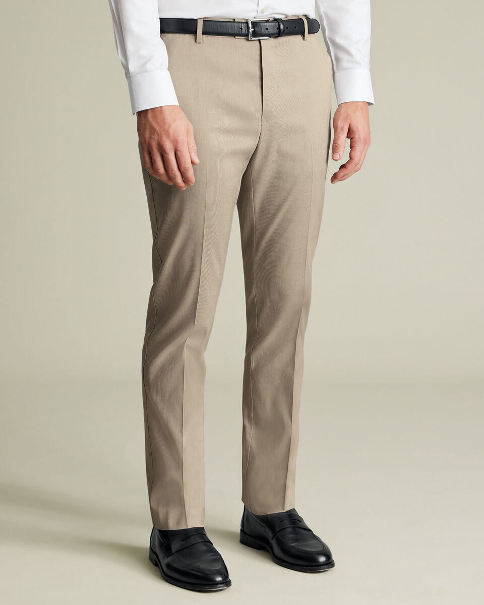 Smart Texture Pants - Limestone