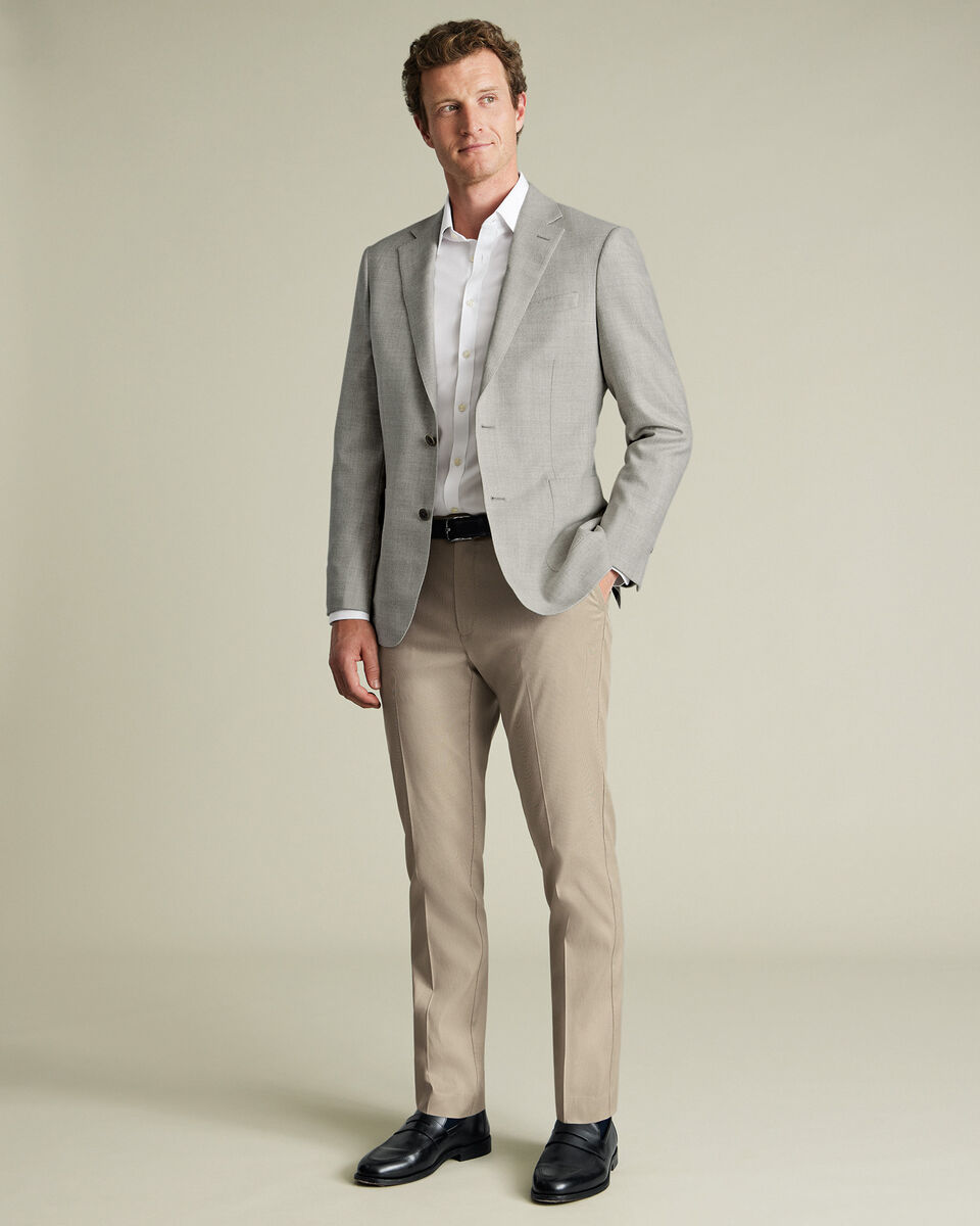 Smart Texture Pants - Limestone Main image