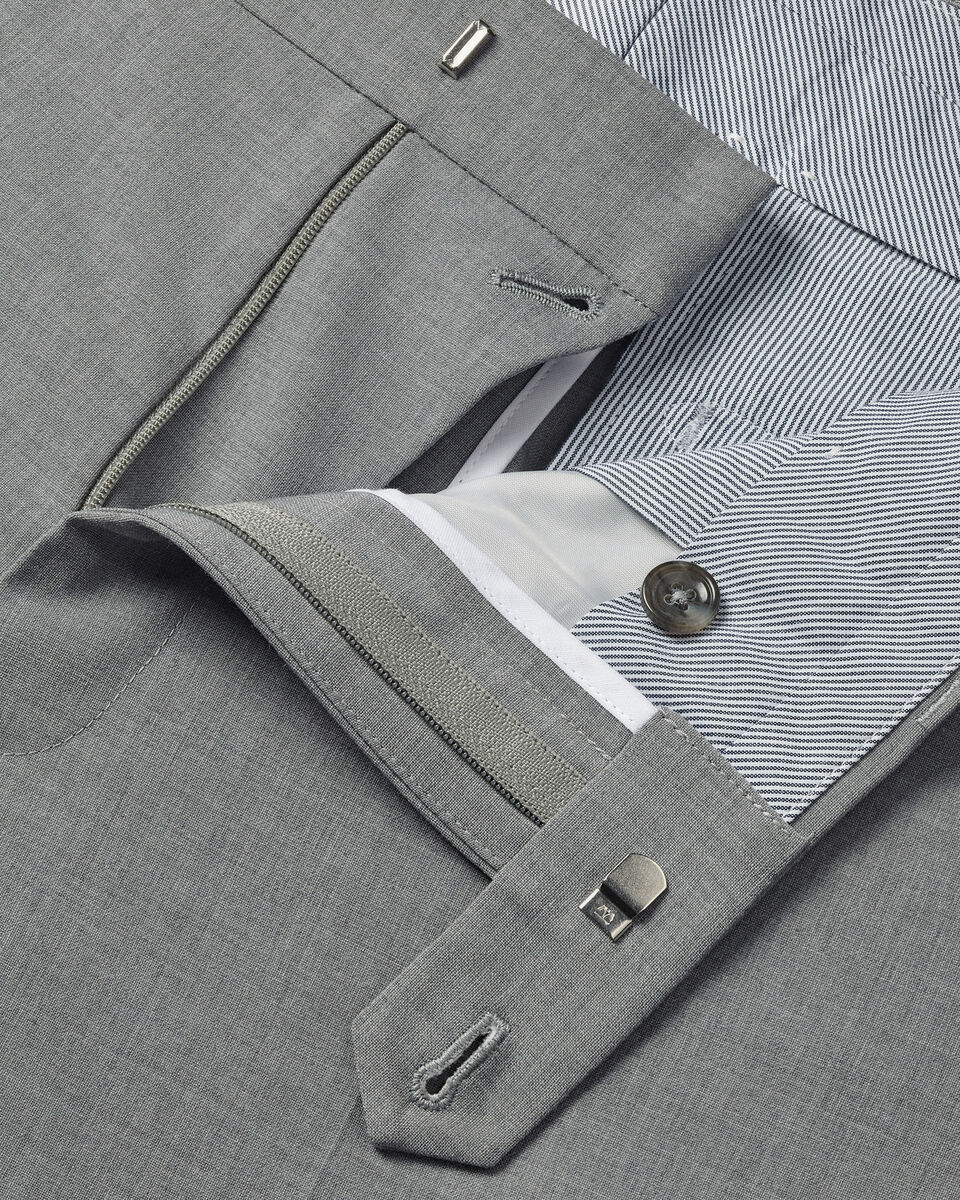 Wool Stretch Pants - Gray