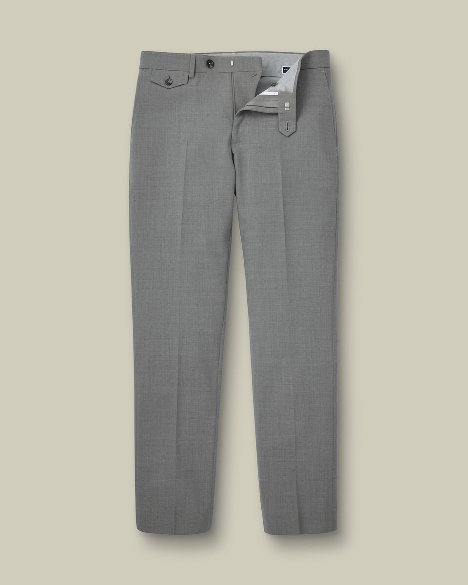Wool Stretch Pants - Gray