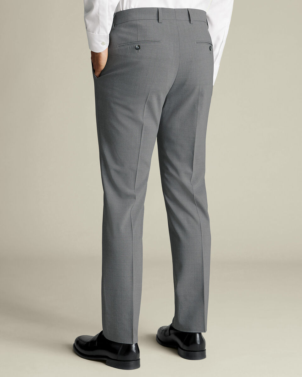 Wool Stretch Pants - Gray