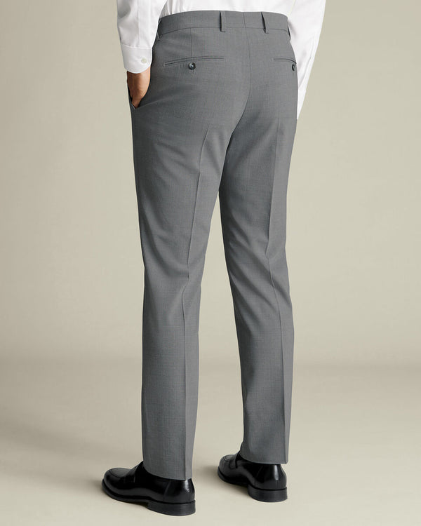 Wool Stretch Pants - Gray