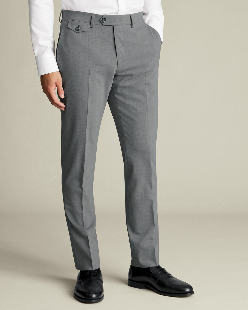 Wool Stretch Pants - Gray