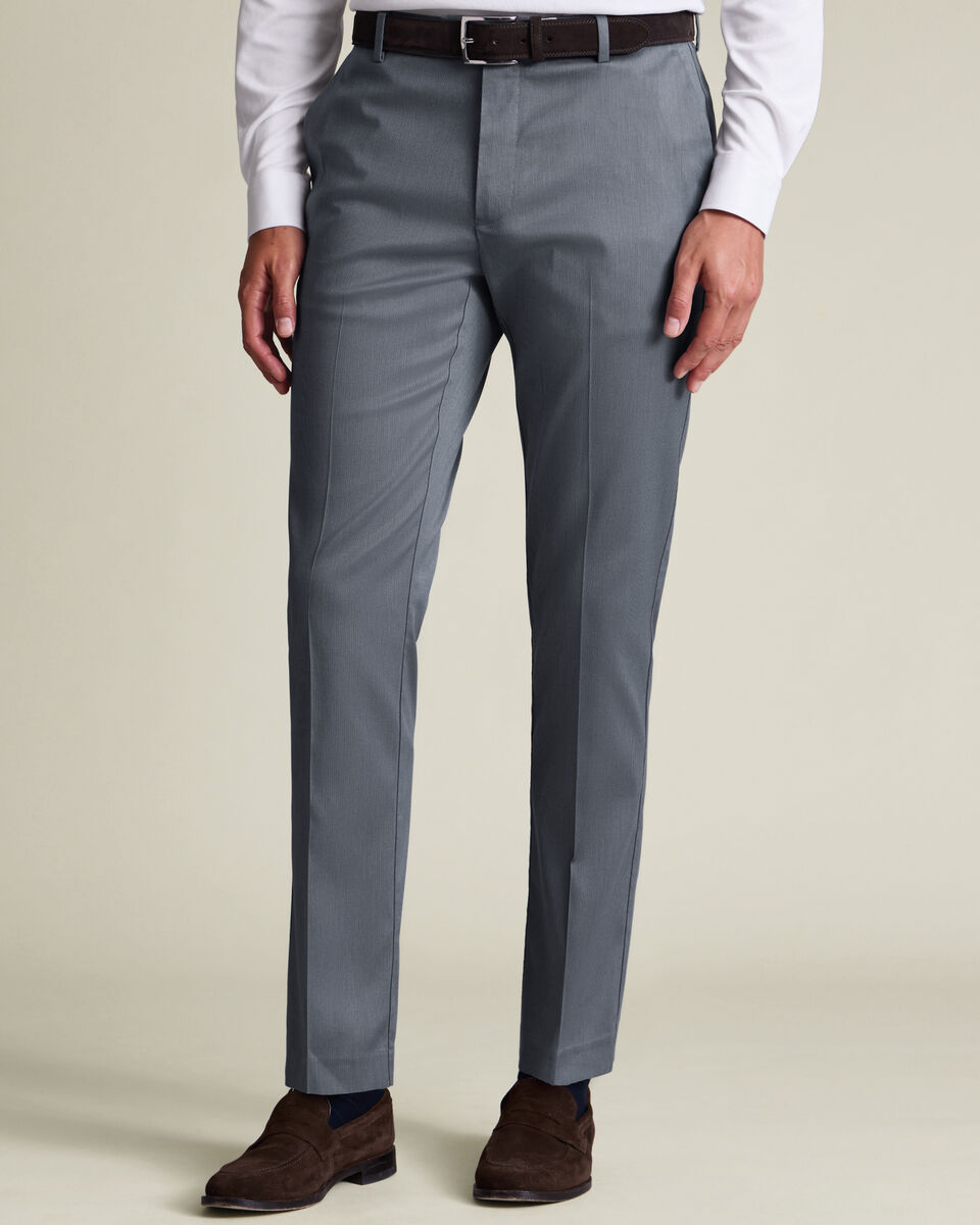 Smart Stretch Texture Pants - Steel Blue