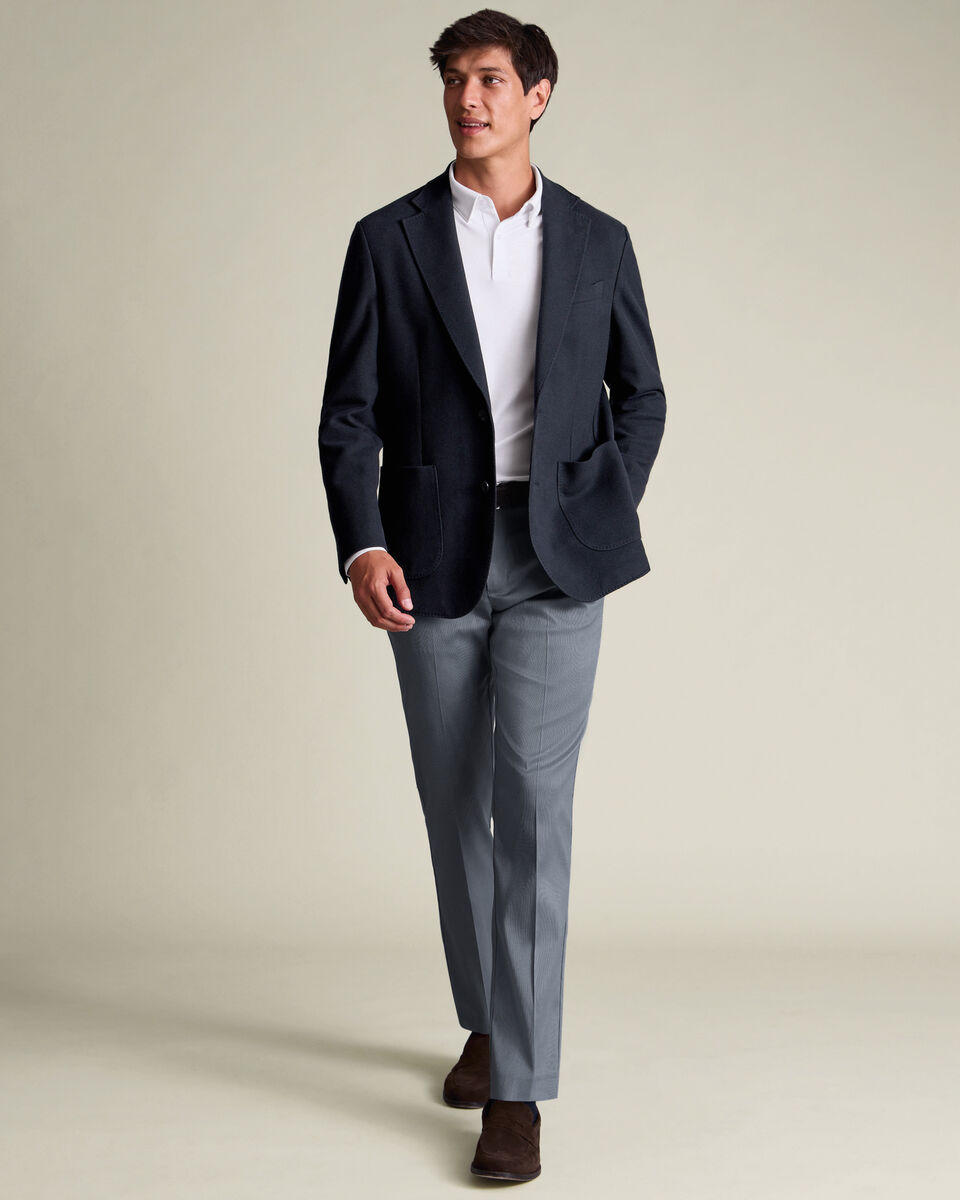 Smart Stretch Texture Pants - Steel Blue Main image
