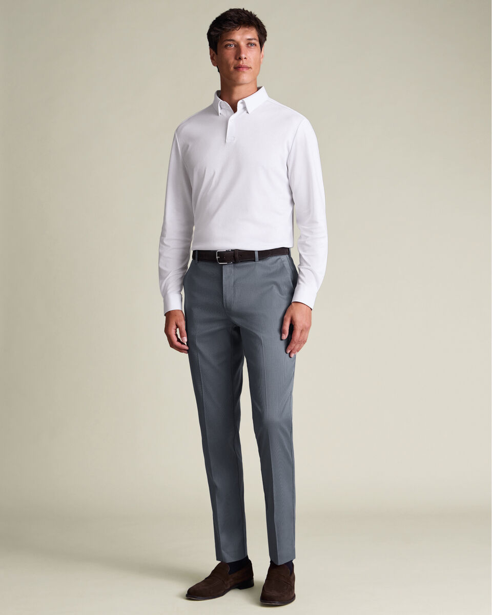 Smart Stretch Texture Pants - Steel Blue