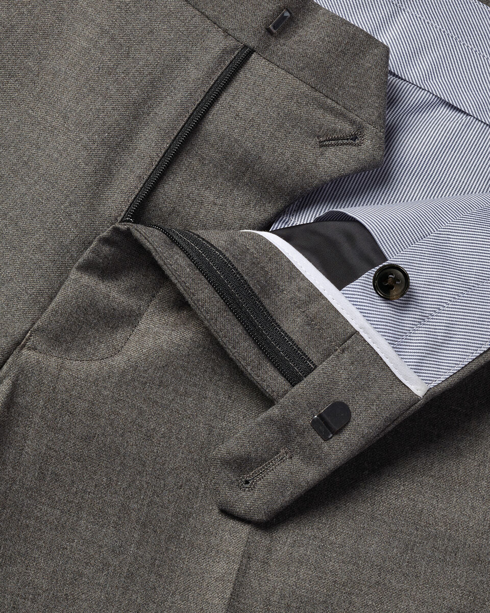 Wool Stretch Pants - Gray