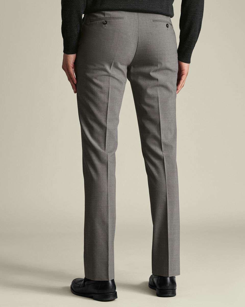 Wool Stretch Pants - Gray