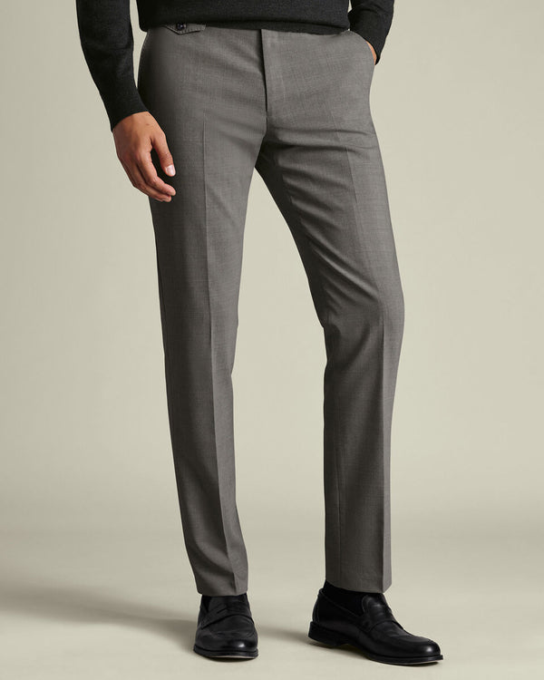 Wool Stretch Pants - Gray