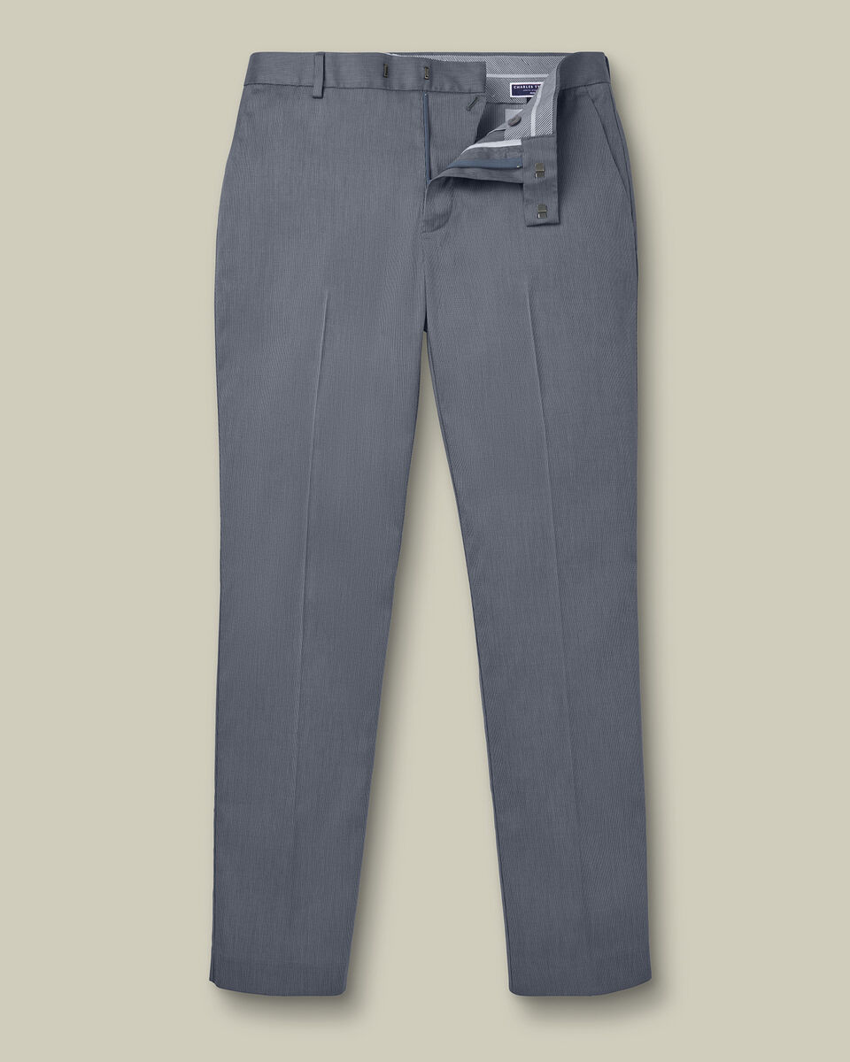 Smart Textured Pants - Steel Blue Secondary image