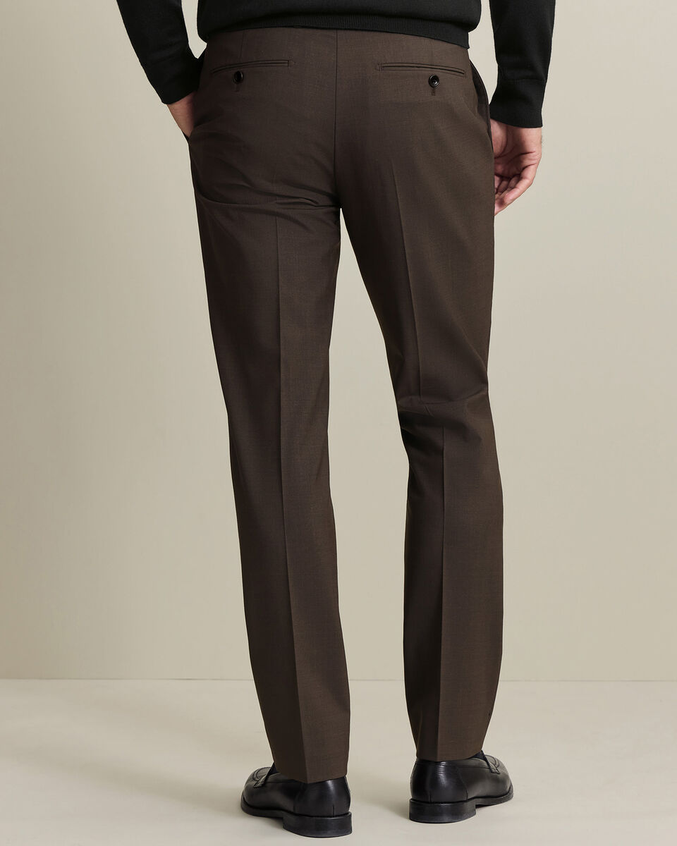 Wool Stretch Pants - Chocolate