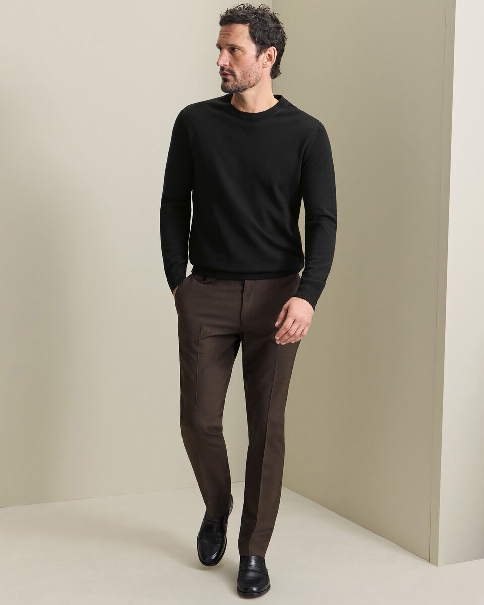 Wool Stretch Pants - Chocolate Main image