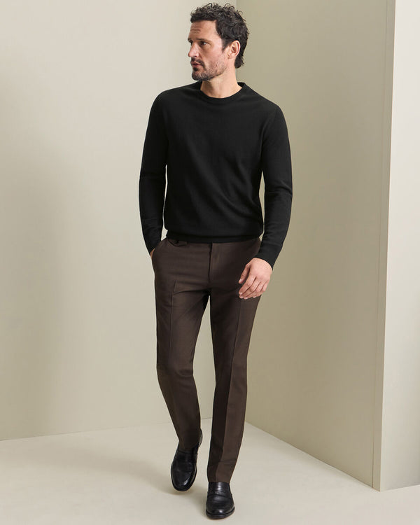 Wool Stretch Pants - Chocolate