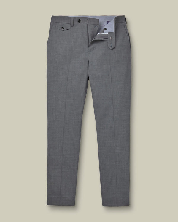 Wool Stretch Pants - Gray