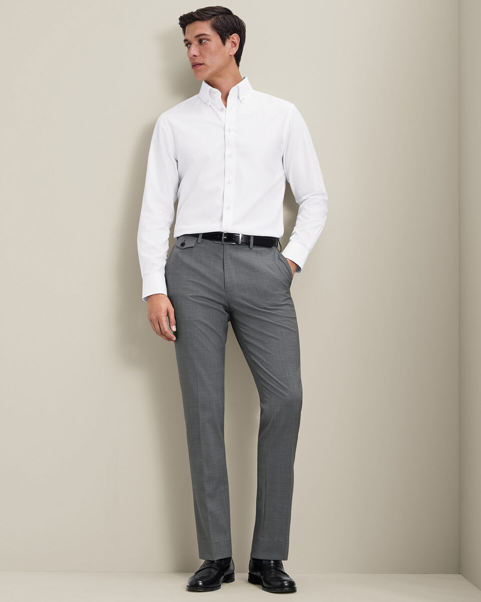 Wool Stretch Pants - Gray