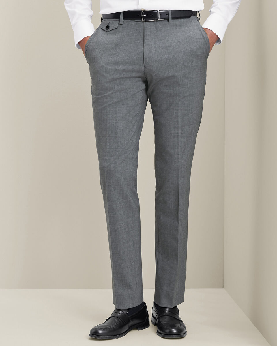Wool Stretch Pants - Gray