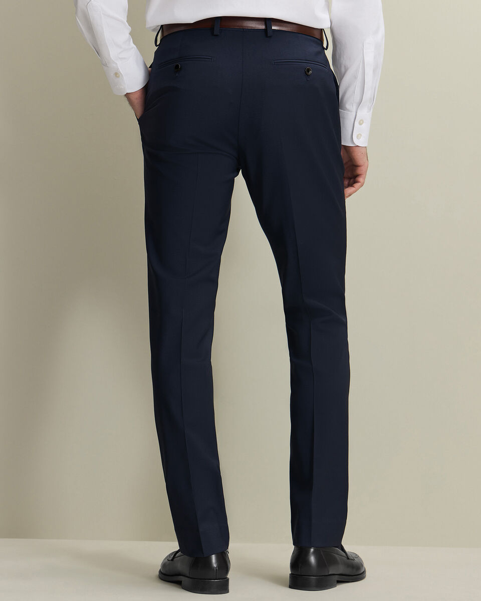 Wool Stretch Pants - Navy