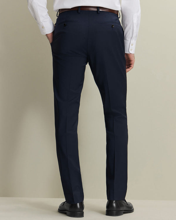 Wool Stretch Pants - Navy