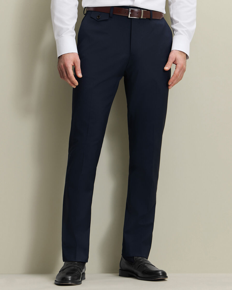 Wool Stretch Pants - Navy