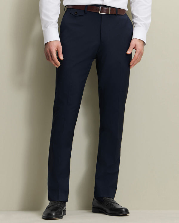 Wool Stretch Pants - Navy
